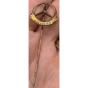 Vintage Mercedes-Benz 835 Silver with Gold Wash Stick Pin 250000 KM Milestone Co